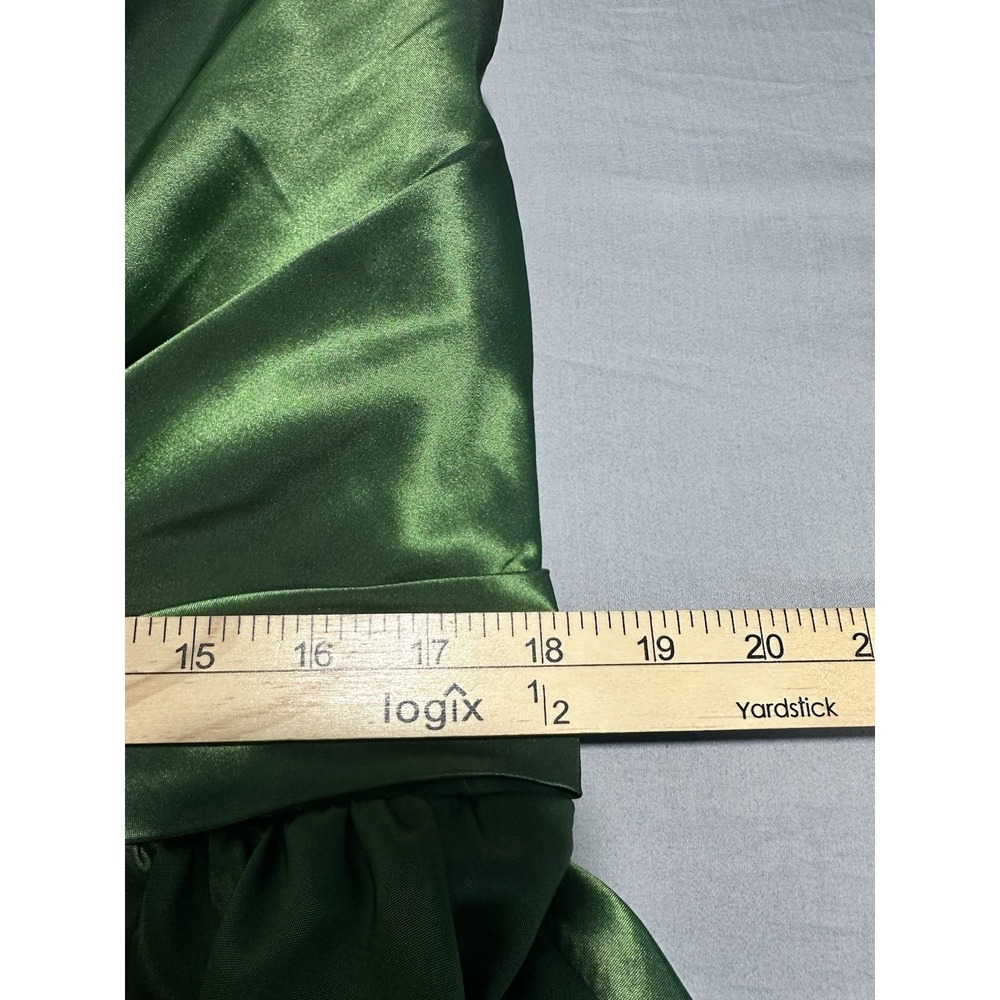 Alfred Angelo Green Satin Bridesmaid Evening/Party/ Formal Gown/Dress‎ 16W - Picture 4 of 8